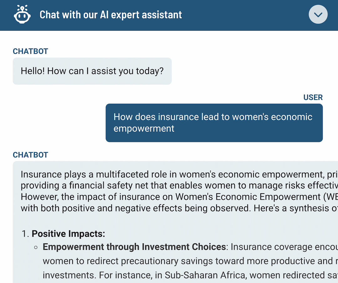 Screenshot showing the Insights panel within the Impact Pathfinder tool.